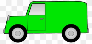 Green Delivery Truck Clipart - Green Van Clipart - Png Download