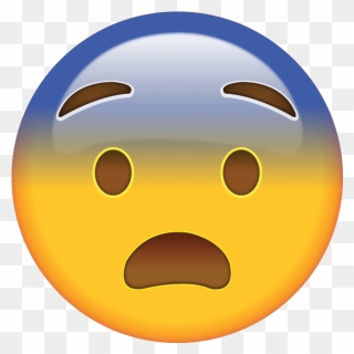Fearful Face Emoji - Fearful Emoji Clipart