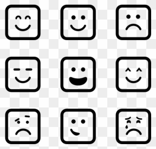Emotions Squared - Emoji Clipart