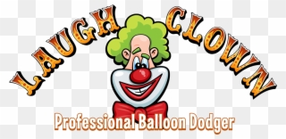 Laugh Clown Professional Balloon Dodger Banner Image - 8 Inch Circle Actual Size Clipart