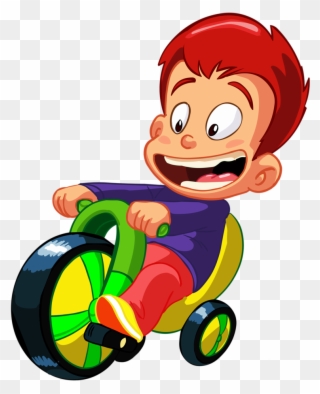 Parks & Recreation - Boy Bicycle Cartoon Png Clipart