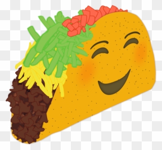 Happy Taco Car Decal Clipart Happy Taco - Happy Face Taco - Png Download