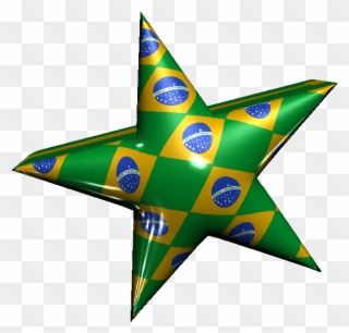 3d Brazilian Star Animated - Brazil State Flags Animated Clipart