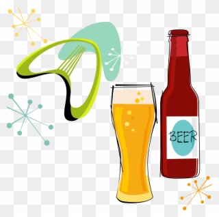 Bottle Drink Glassware Drawing - Vector Clipart