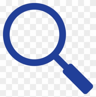 Free Navy Google Web Search Icon - Transparent Background Magnifying Glass Clipart - Png Download