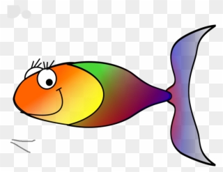 Fish Fry Clipart Group Free - Transparent Rainbow Fish Cartoon - Png Download