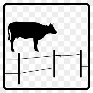 There Is A Place At Every Valley Or Mountain Station - Black And White Cow Vector Clipart