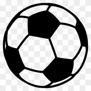 Black And White Football Clipart - Soccer Ball - Png Download