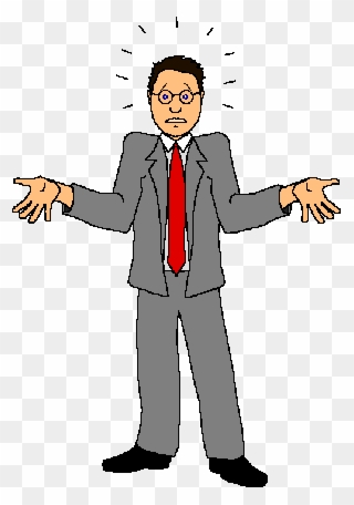 Confused Man Clipart Gif, Free Confused Man Clipart - Cartoon Person Shrugging Gif - Png Download