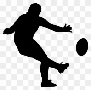 Field Clipart Rugby - Transparent Rugby Ball Silhouette - Png Download