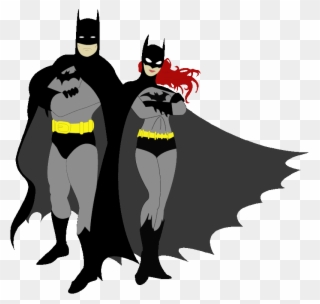 Sad Clipart Superhero - Batman And Batwoman Logo - Png Download
