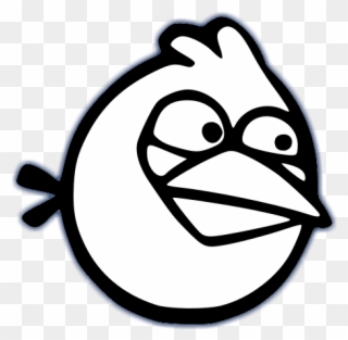 Blue Bird Angry Birds Characters In Black And White - Angry Birds Coloring Pages Blue Bird Clipart