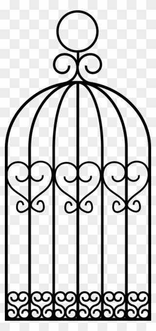 Cage Bird Png - Drawing A Bird Cage Clipart