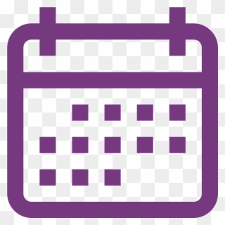 Trustee Network Voluntary Support - Date Icon Purple Clipart