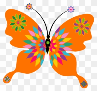 ‿✿⁀butterflies‿✿⁀ - Butterfly Color Orange Clipart - Png Download