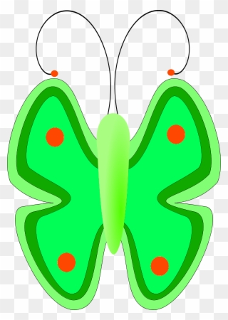 Butterfly Front View - Butterfly Clip Art For Kids - Png Download