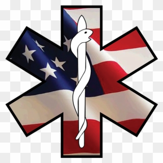 Star Of Life Emergency Ems Decal - Usa 4x6ft Poly Usa Flag Usa46 Clipart