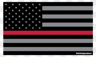 Smoked Thin Red Line American Flag - Police Flag Silhouette Clipart
