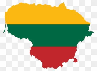 Lithuania Flag Map Clipart