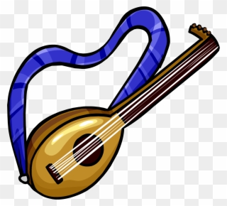 Instrument Clipart Music Club - Lute Club Penguin - Png Download