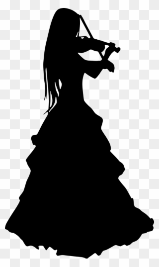 Report Abuse - Violinist Silhouette Girl Clipart