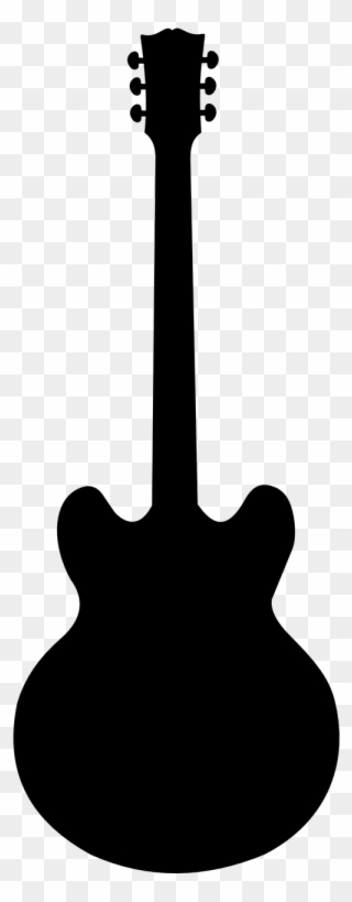 Music Instrument Guitar - Guitar Silhouette Vector Png Clipart