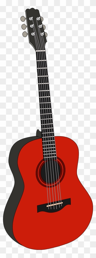 Clip Art Details - Red Guitar Clipart - Png Download
