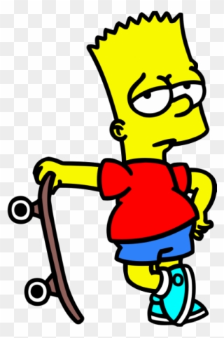 The Gallery For > Bart Simpson Skateboarding - Bart Simpson Avec Son Skate Clipart