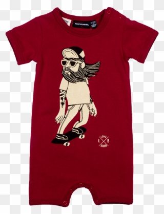 Rock Your Baby Playsuit Hipster Skater - Longbearded Canvas Print - Small By Lawerta Clipart