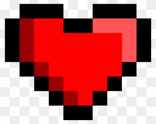 8bit Heart Clip Art Library Download - Minecraft Valentines Skin - Png Download