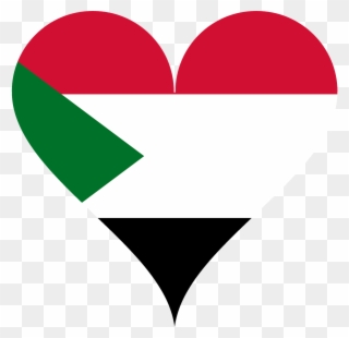 Heart Love Flag - Sudan Clipart