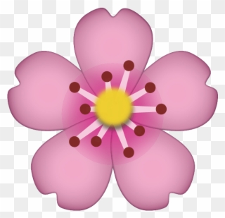 Pink Flower Emoji Png Clipart