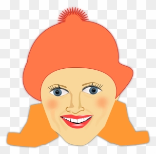 Woman Face Head Orange Hat Png Image - Vector Graphics Clipart