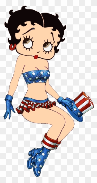 Betty Boop Of Patriotic With Glittering Glitteringshimmering - Betty Boop 2018 Calendar Clipart