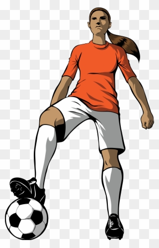 Free Girls Soccer Cliparts, Download Free Clip Art, - Girl Soccer Player Cartoon - Png Download