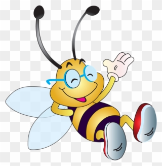 Clipart Angry Bee Clipart - Funny Bee Clipart - Png Download