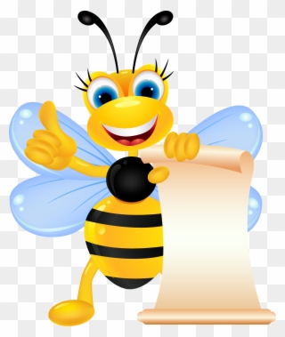 Clipart Bee Pollinator - Thumbs Up Bee Journal - Png Download