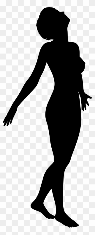 Black Female Silhouette Woman Png Image - Woman Looking Up Vector Clipart