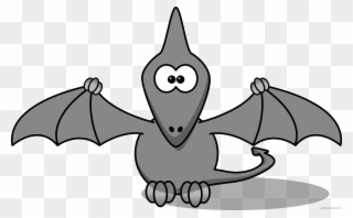 Flying Clipartblack Com Animal - Cartoon Pterodactyl - Png Download