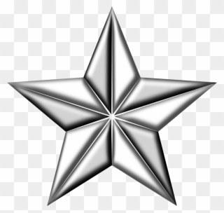 Medium Image - 3d Silver Star Png Clipart