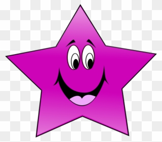 Star Clipart Pink - Pink Star With Face - Png Download