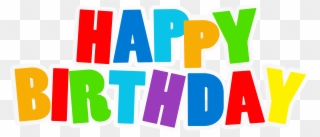 Clipart Birthday Logo - Multicolored Text Happy Birthday - Png Download