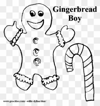 Gingerbread Boy And Girl Coloring Pages - Gingerbread Boy Clipart