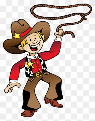 We Started Chatting And We Seemed To Be Hitting It - Cartoon Cowboy With Lasso Clipart