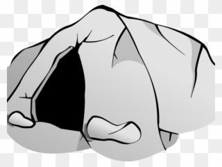 Mountains Clipart Hole - Cave Clipart Black And White - Png Download