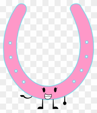 Pink Horse Shoe Clip Art - Bfdi Horseshoe - Png Download