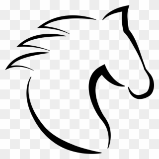 Horse Head With Hair Outline From Side View Comments - Horse Head Icon Transparent Background Clipart