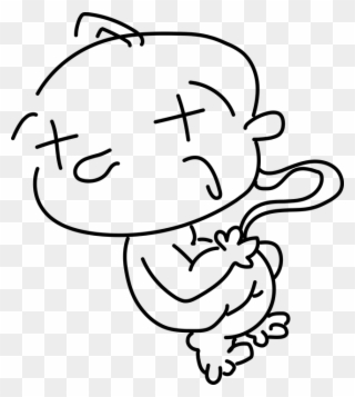 Cute Baby Monkey Drawings 5 Buy Clip Art Png Download Pinclipart