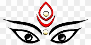 Maa Durga Eyes Clipart Durga Puja Kanaka Durga Temple - Maa Durga Eyes Hd - Png Download