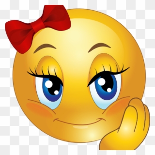 Smileys Clipart Girl Smiley Clipart Free Clipart - Pretty Emoji - Png Download